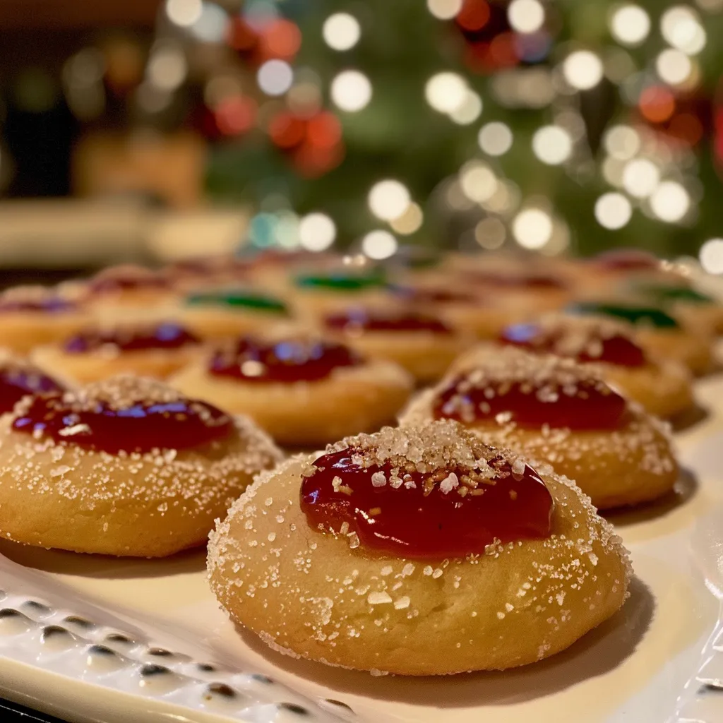 Christmas Thumbprint Cookies