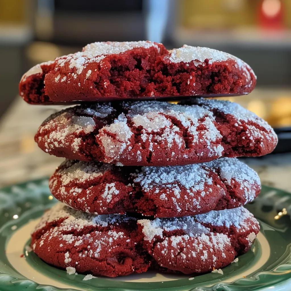 Red Velvet Crinkle Cookies – Festive and Fudgy