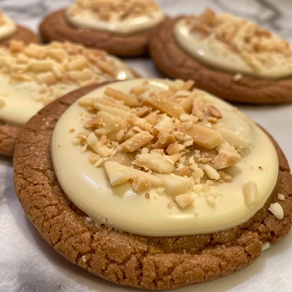 White Chocolate Dipped Chewy Maple Cookies for Christmas