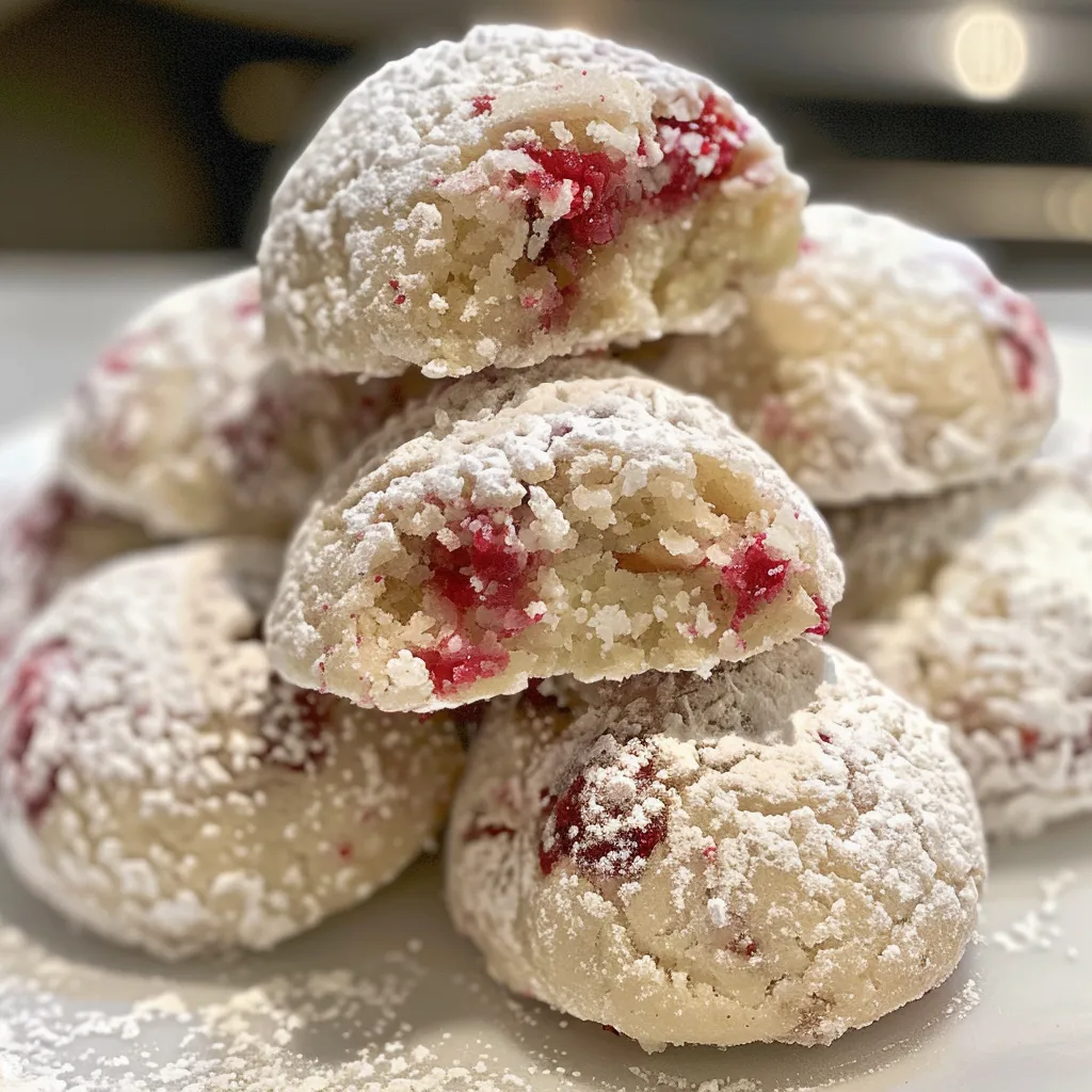 Delicious Raspberry Almond Snowball Cookies – A Festive Favorite!