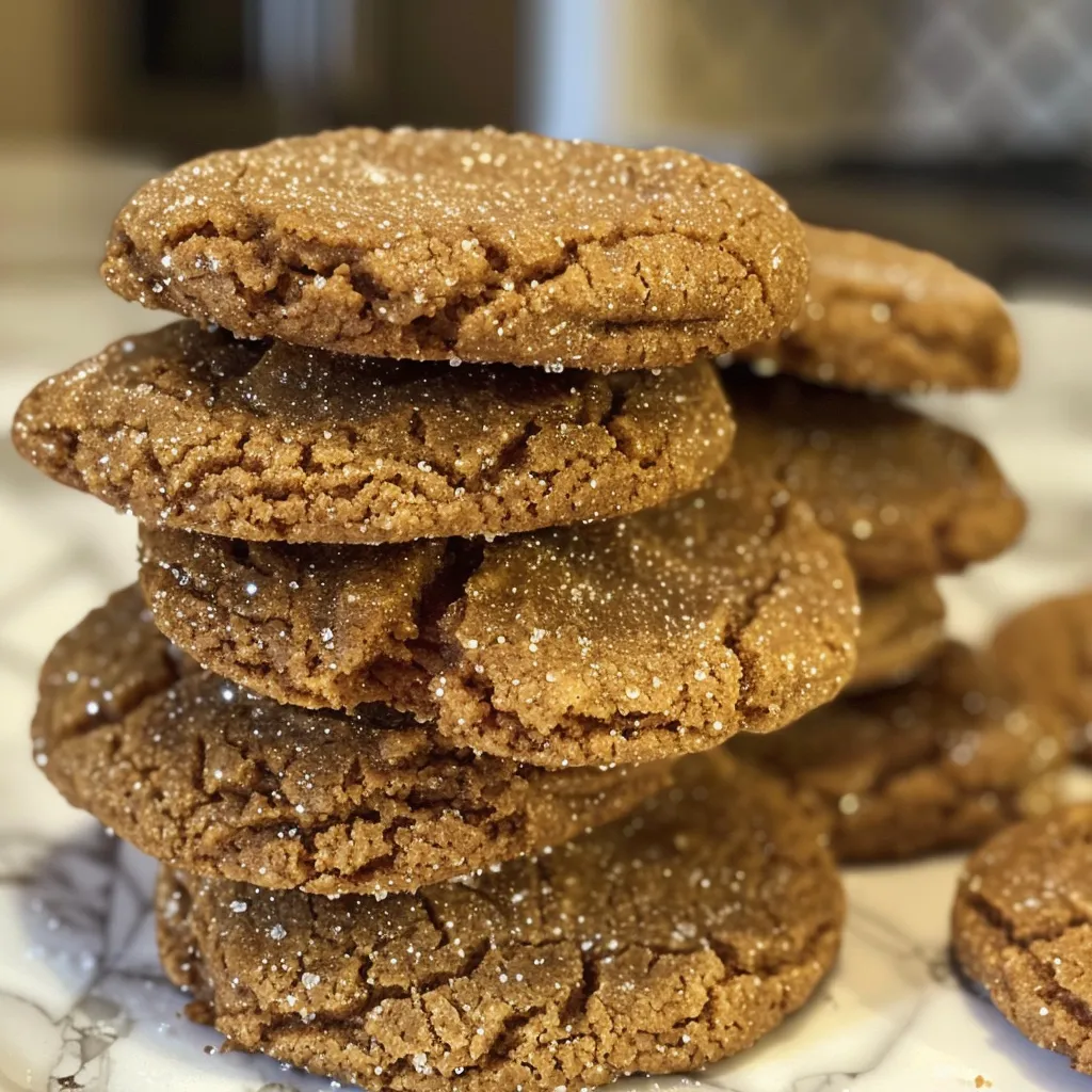 Gingerbread Crinkle Cookies for the Holiday Cookie Swap