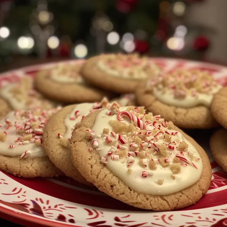 A Whimsical Treat: Festive White Chocolate Candy Cane Cookies to Brighten Your Day
