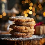 Close-up of beautifully decorated Christmas sugar cookies with colorful sprinkles.