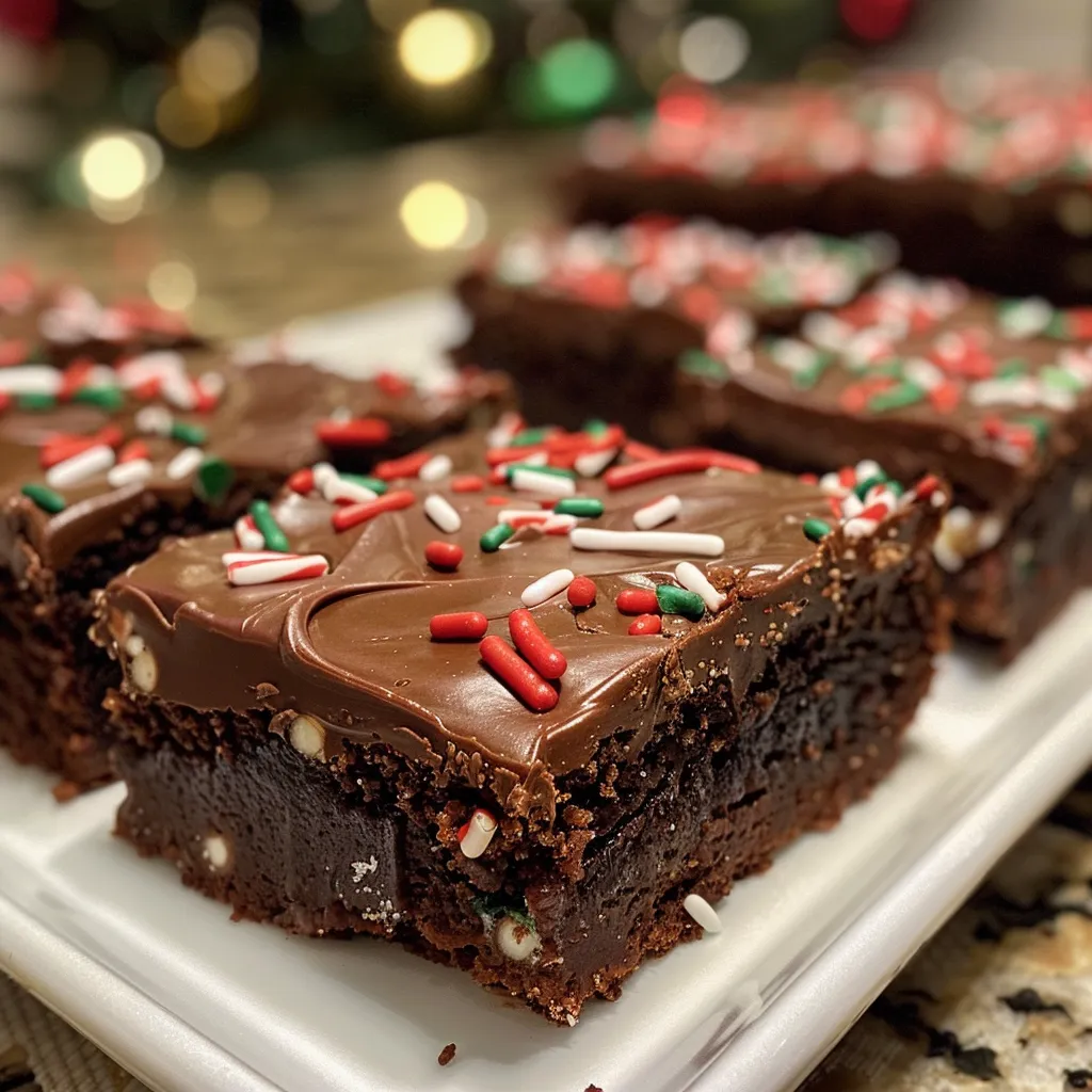 Frosted Christmas Brownies