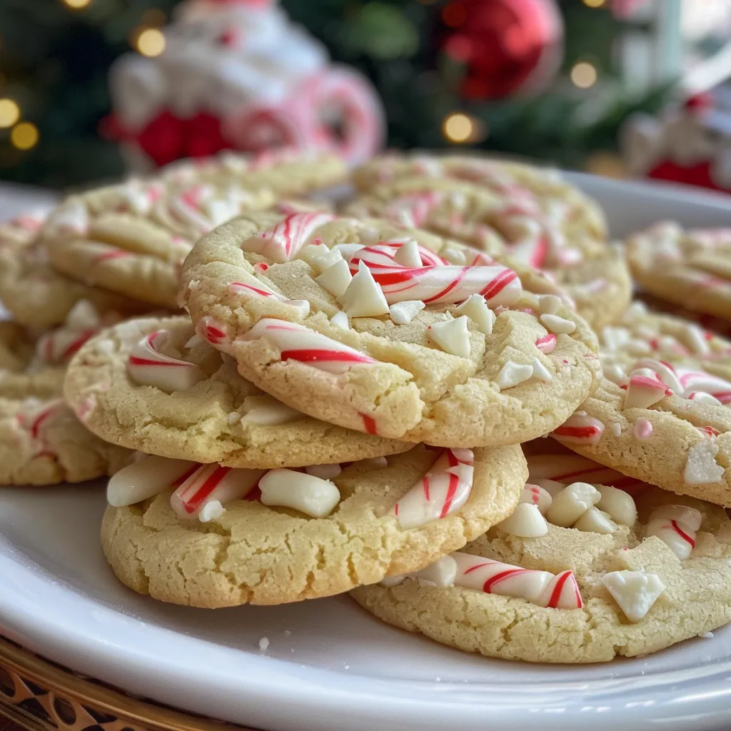 White Chocolate Candy Cane Cookies