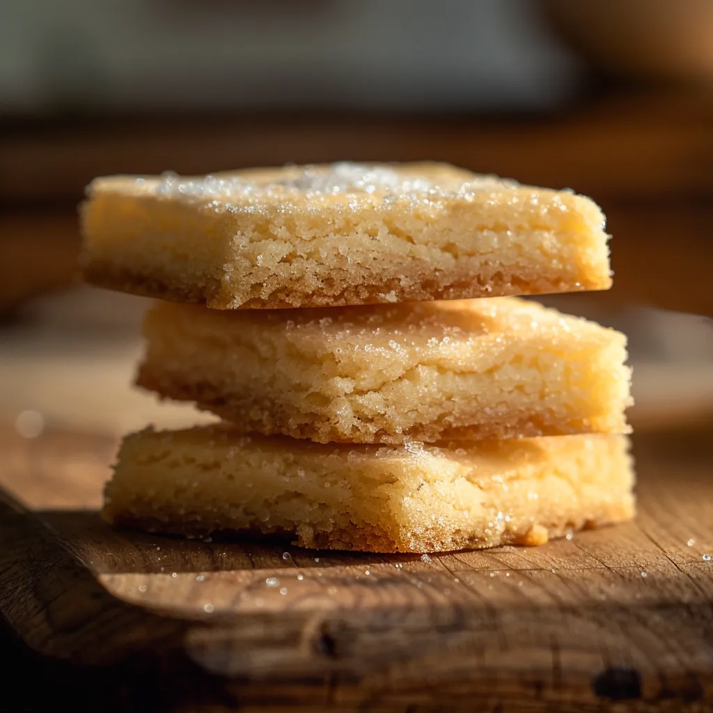 A delicious shortbread cookie displayed in soft natural light, highlighting its buttery appearance and edges.