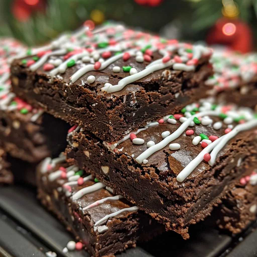 Frosted Christmas Brownies