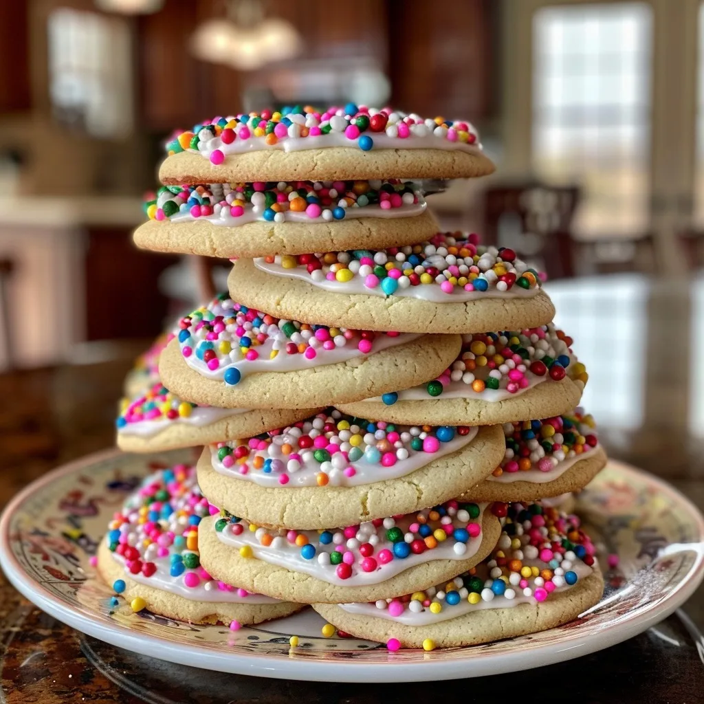 Detailed view of Walmart sugar cookies topped with icing, highlighting their deliciousness.