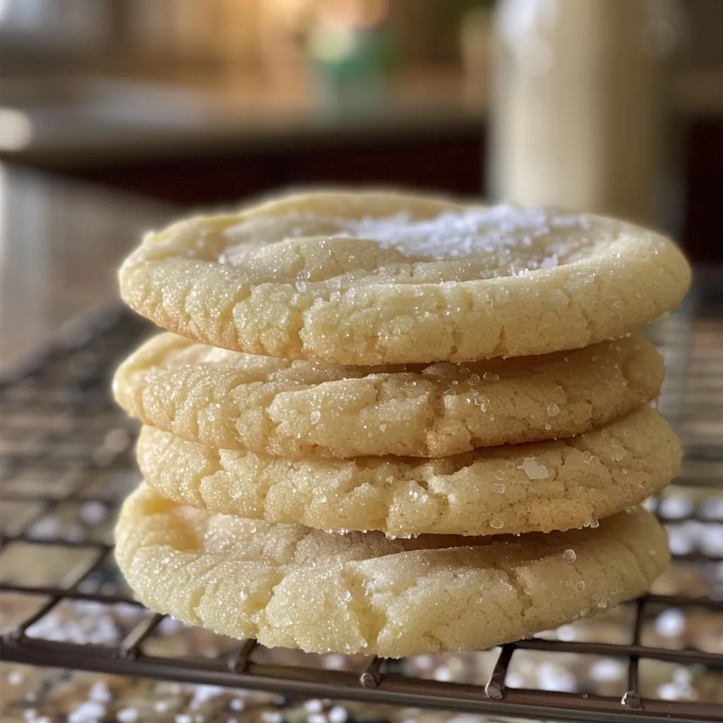 A plate filled with perfectly baked sugar cookies glistening.