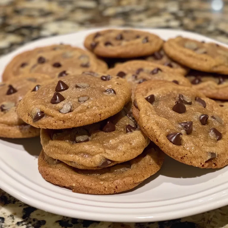 Juicy chocolate chip pudding cookies with a golden brown exterior and gooey chocolate.