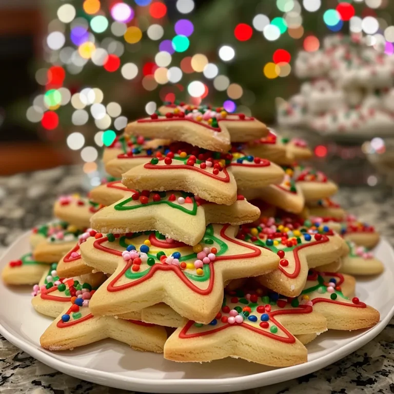 Twinkling Treats: Crafting Delightful Christmas Lights Sugar Cookies Colorful Christmas Lights Sugar Cookies arranged on a plate, highlighting their glossy icing.