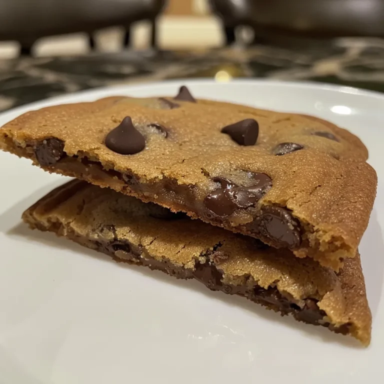 Detailed view of a chocolate chip cookie featuring a glossy surface and a scattering of chocolate chips.