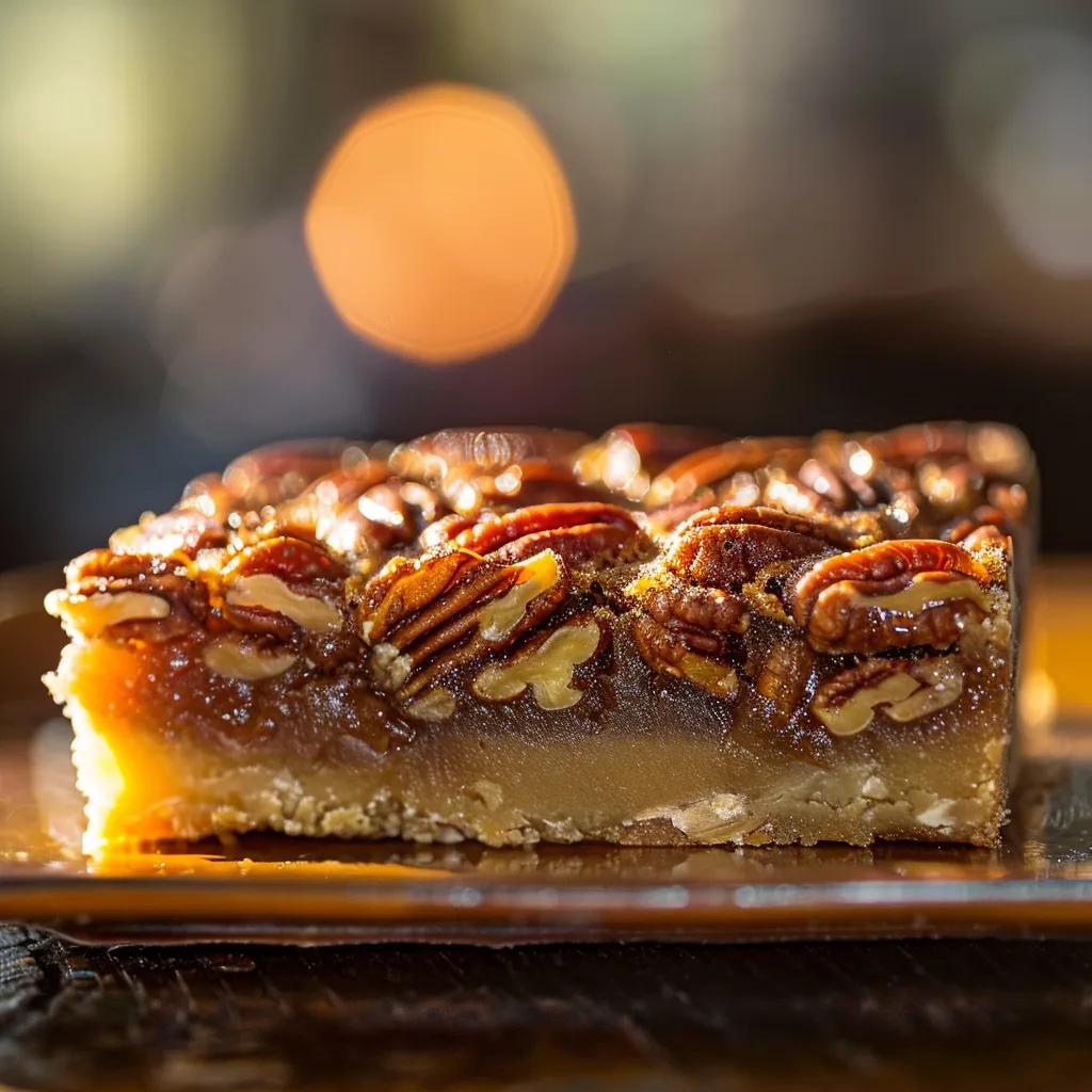 Deliciously textured Maple Pecan Pie Bars with a warm, inviting appearance.