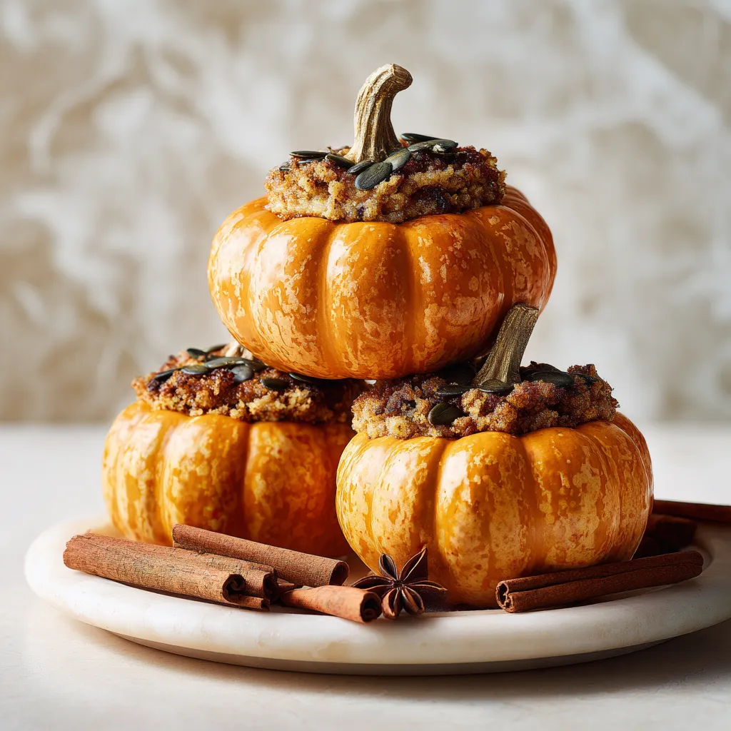 Eye-level shot of pumpkin crème brûlée with a warm, inviting glow and delicate texture.