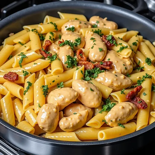 Delicious One Pot Marry Me Chicken Pasta displayed in a cozy setting, highlighting its creamy texture and vibrant ingredients.