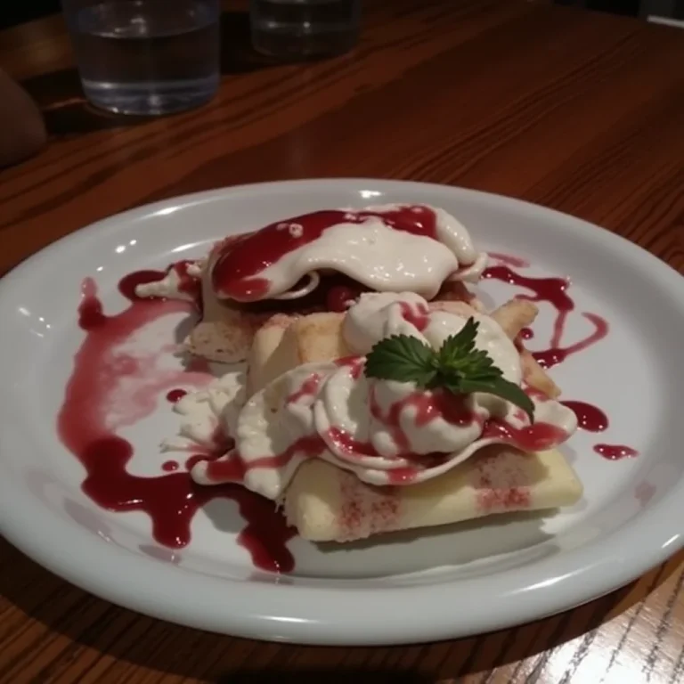 Strawberry Shortcake on a white plate.