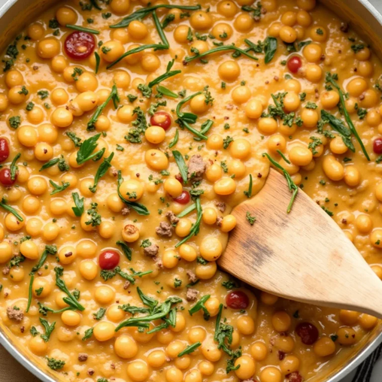 Vegan Shepherd's Pie with chickpeas, spinach, and sun-dried tomatoes in a creamy sauce.