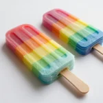 Colorful popsicle garland hanging in a children's room