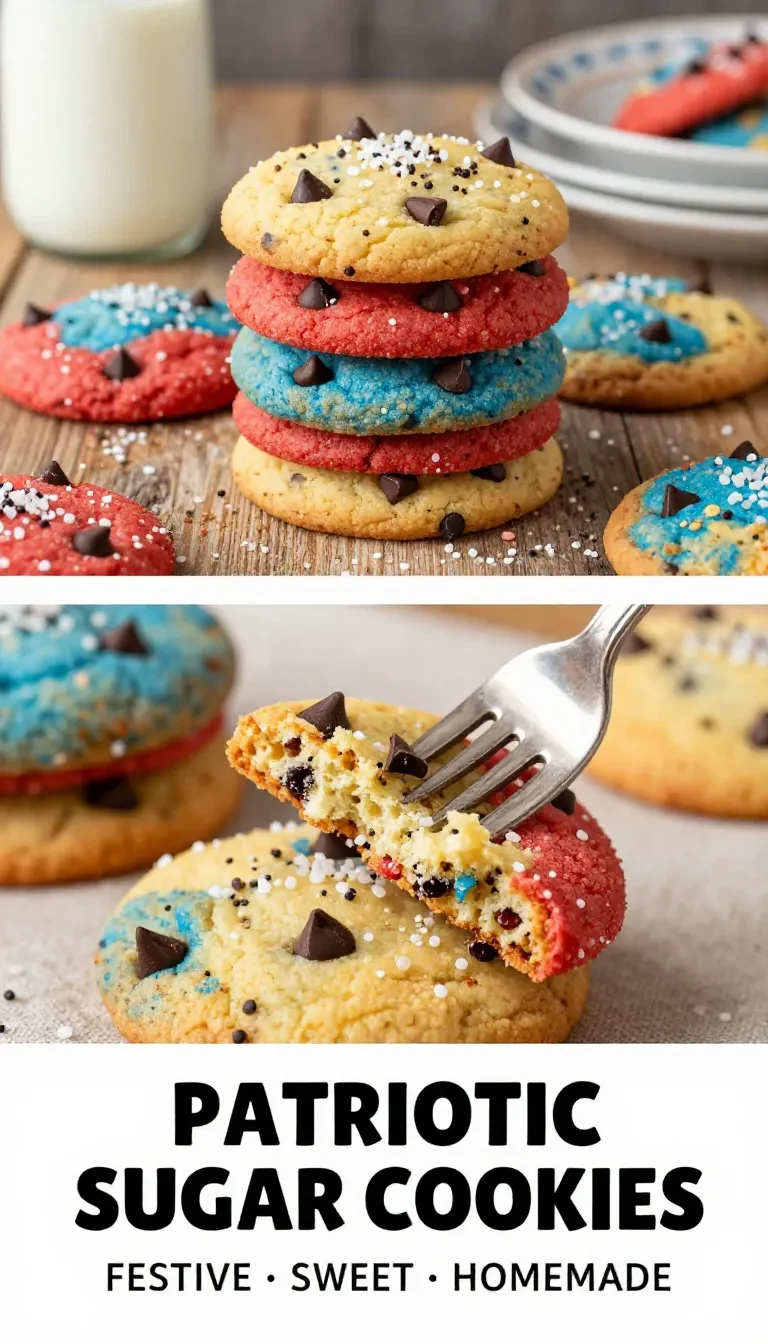 A plate of beautifully decorated patriotic cookies featuring red, white, and blue icing for summer celebrations