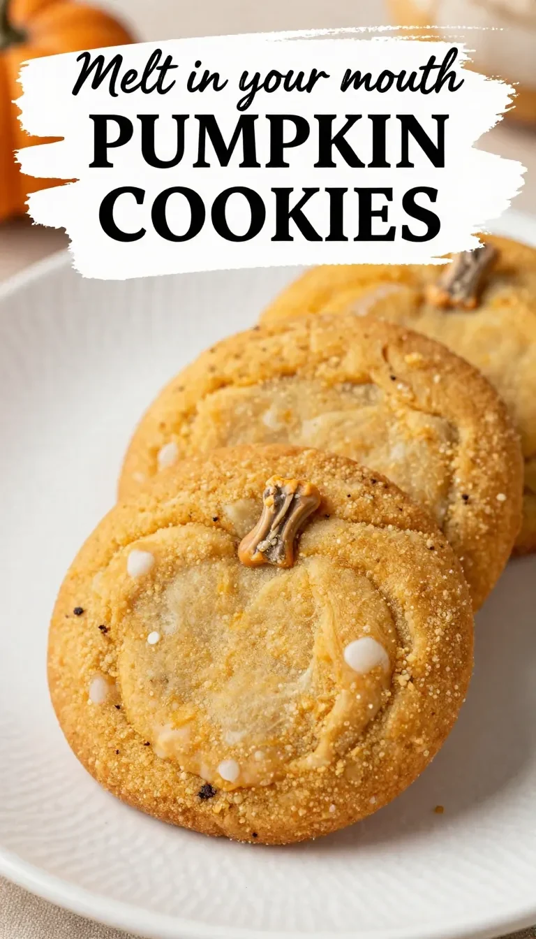 A plate of soft and fluffy pumpkin cookies topped with a drizzle of icing.
