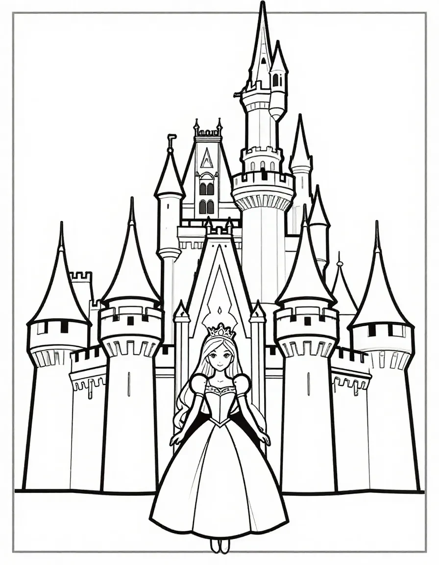Barbie's Dream Castle Coloring Page