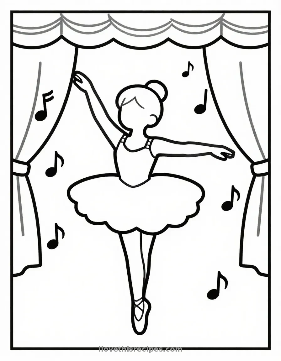 Barbie the Ballerina Coloring Page