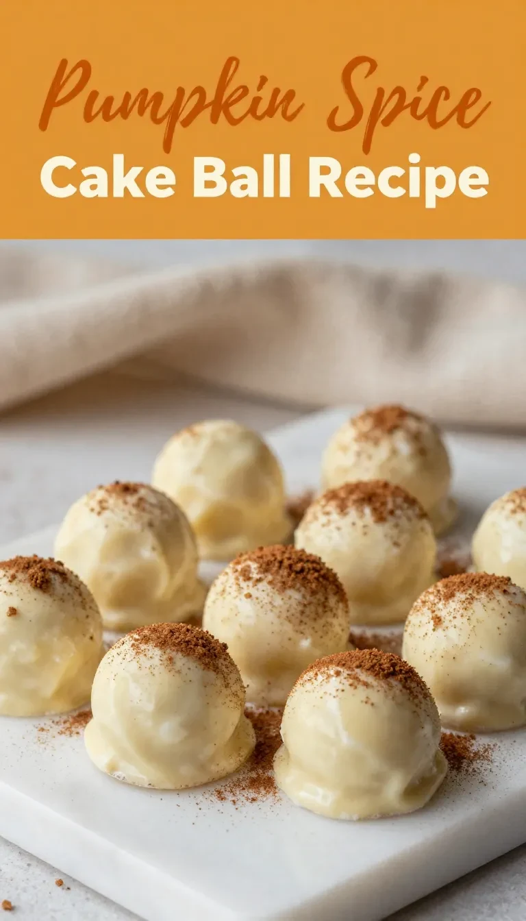 A close-up of delicious pumpkin cake balls coated in chocolate and sprinkled with cinnamon.