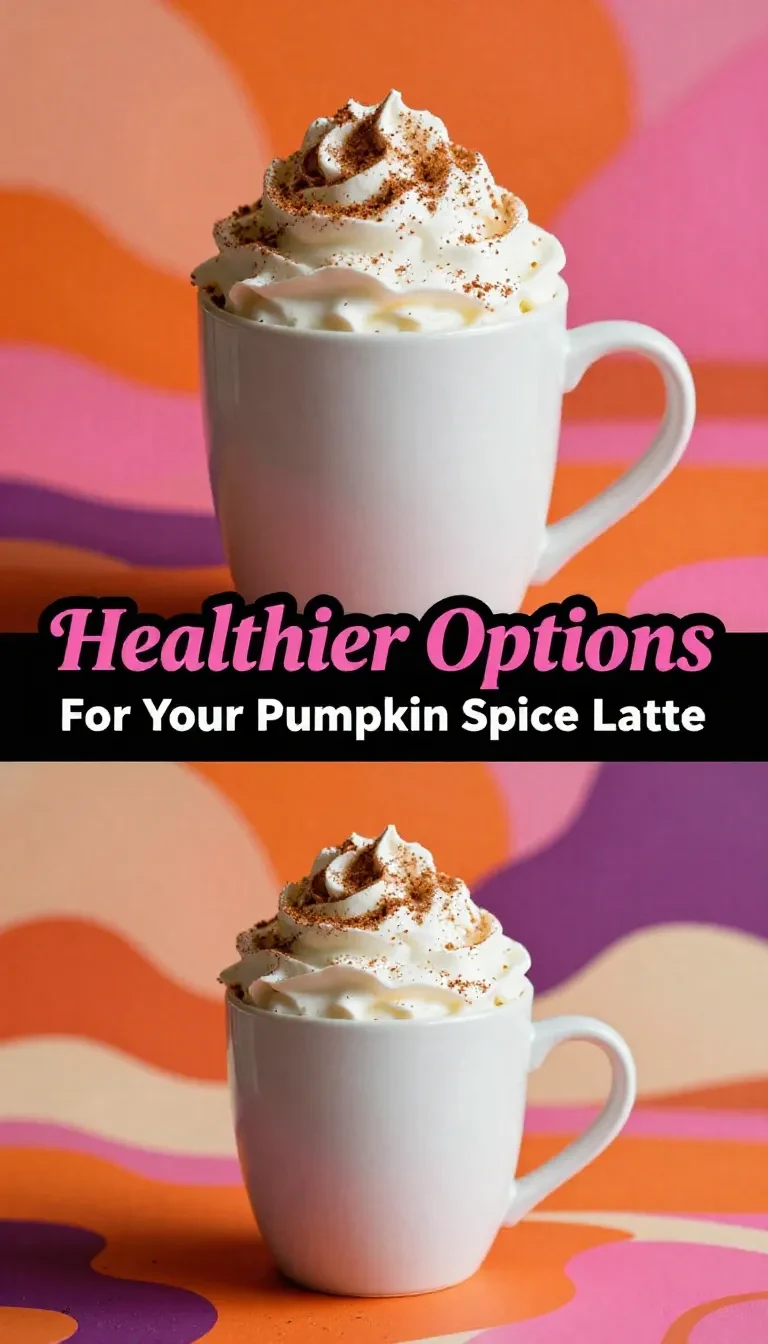 A steaming cup of low calorie pumpkin spice latte topped with whipped cream and a sprinkle of cinnamon