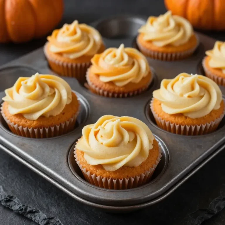 Pumpkin Cream Cheese Swirl Muffins Delicious pumpkin cream cheese swirl muffins on a wooden table
